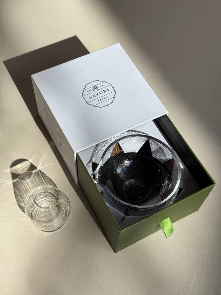 SAYURI Glass Matcha Chawan Gift Set
